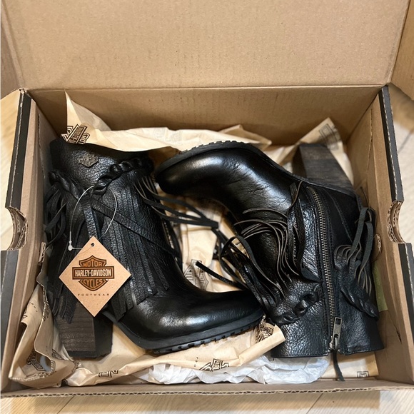 NIB! BLK HARLEY DAVIDSON RETTA BOOTS! - Picture 3 of 12